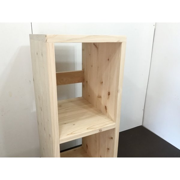 画像3: レコードラック　1R2　ヒノキ無垢（節ありラフ材）