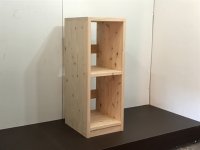 レコードラック　1R2　ヒノキ無垢（節ありラフ材）