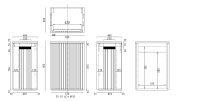 ひのき材　縦格子キャビネット　６０×４５水槽用　高さ９０センチ