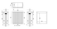 ひのき材　縦格子キャビネット　６０×３０水槽用　高さ７０センチ