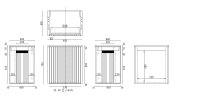 ひのき材　縦格子キャビネット　６０×４５水槽用　高さ７０センチ