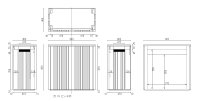 ひのき材　縦格子キャビネット　９０×４５水槽用　高さ９０センチ