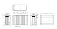 ひのき材　縦格子キャビネット　９０×４５水槽用　高さ７０センチ