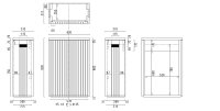 オーク無垢材　縦格子キャビネット　６０×３０水槽用　高さ９０センチ