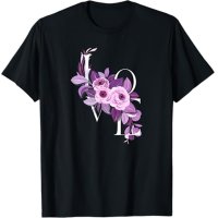 愛と薔薇　LOVE flower　ROSE　紫 Tシャツ