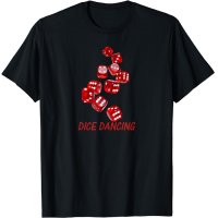  きれいなサイコロ ダイス ダンシング レッド Tシャツ