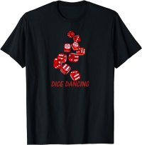  きれいなサイコロ ダイス ダンシング レッド Tシャツ