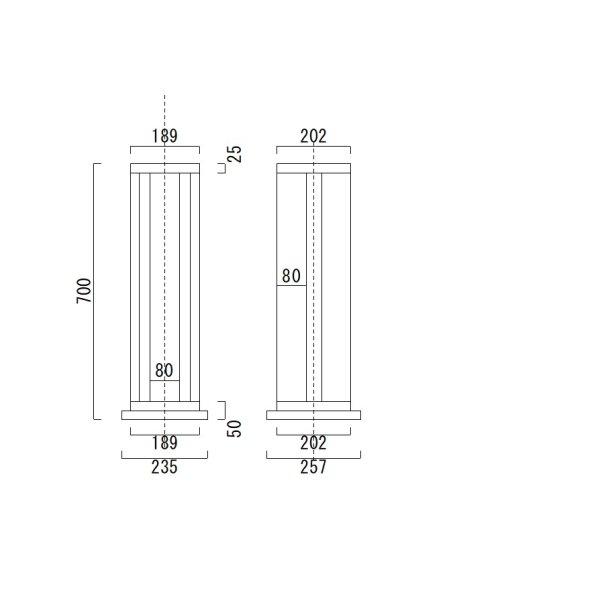 画像1: スピーカースタンド T5-W189-D202-H700-P25　1台