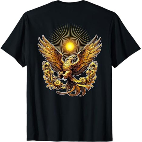 画像1: 金鵄 霊鳥　神鳥　日本　日本神話　大和魂　バックプリント Tシャツ