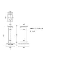 スピーカースタンドPOタイプ　ペア　支柱150タイプ　幅205奥行300　アジャスタ付き　２色カラー