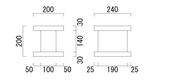 画像1: 卓上用スピーカースタンド B-W200-D240-PS t30 幅200奥行240高さ200ミリ以内 (1)