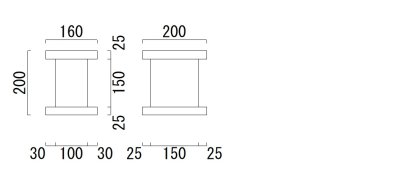 画像1: 卓上用スピーカースタンド B-W160-D200-PS　幅160奥行200高さ200以内