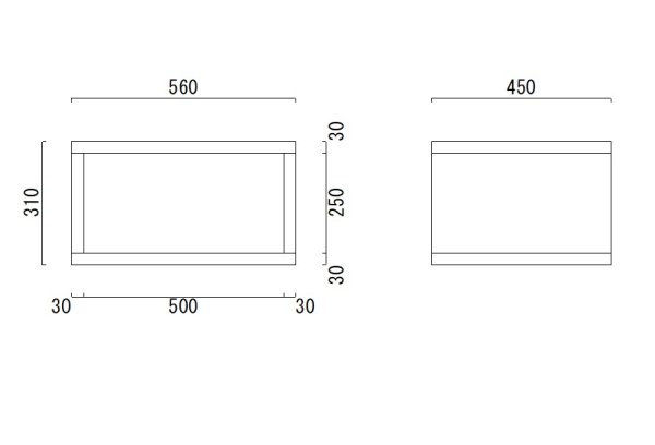 画像1: オーディオラックBOX1R2-T30 W560 450 H310 (1)