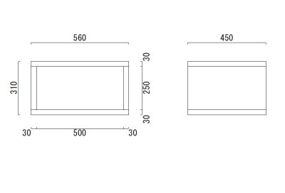 画像1: オーディオラックBOX1R2-T30 W560 450 H310